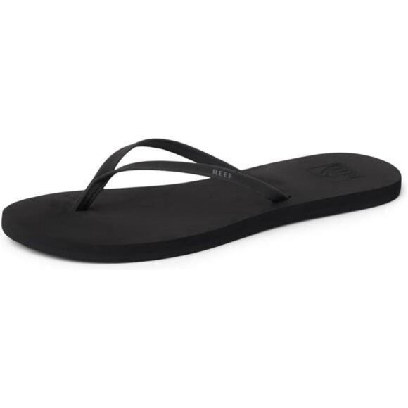 REEF Womens Flip Flops Black Lightweight Beach Sandals Soft EVA Footbed - Picture 1 of 7